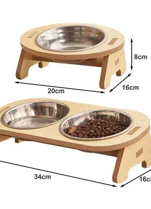 Pet Feeder Double Cat Food Bowl with Anti-Knockover Design Dog Water Feeding Container Cat Food Bowl Stander pet products