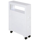 HOMCOM bathroom cabinet with wheels 2 drawers and shelf 16x52x71,5 cm White
