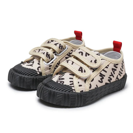 Scarpe per bambini per ragazze ragazzi scarpe di tela con suola morbida antiscivolo lettere per bambini scarpe Casual per bambini Tenis scarpe da ginnastica traspiranti versatili
