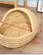 Grass Woven Bird Nest Rabbit Grass Nest Grass Mat Hamster Accessories Slippers Rabbit Nest Rabbit Winter Warm Pet Supplies