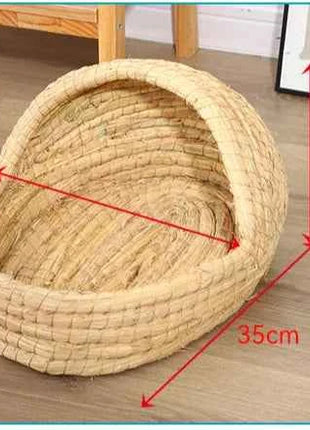 Grass Woven Bird Nest Rabbit Grass Nest Grass Mat Hamster Accessories Slippers Rabbit Nest Rabbit Winter Warm Pet Supplies