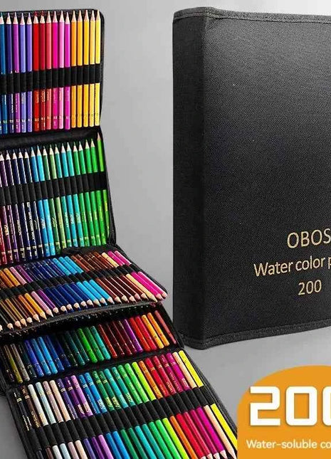 200/120/72/48 Colored Pencils Oil / Watercolor Color Pencils with Cloth Bag For Professional Drawing Sketching Art Supplies