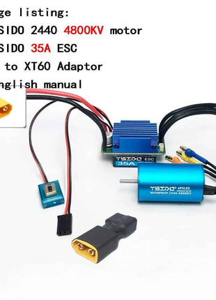 2435/2440/2838/2847 Brushless Motor 35A/45A ESC Combo for Wltoys 124016 Remo Hobby XLH Timaya Redcat 1/12 1/14 1/16 RC Boat Car