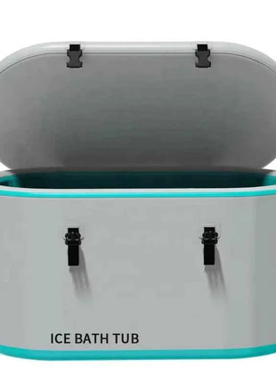 Vasca Gonfiabile Portatile per Immersione in Acqua Fredda, per Uso Interno ed Esterno, con Copertura e Bacino, per Atleti, Spa e Massaggi