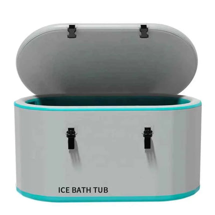 Vasca Gonfiabile Portatile per Immersione in Acqua Fredda, per Uso Interno ed Esterno, con Copertura e Bacino, per Atleti, Spa e Massaggi