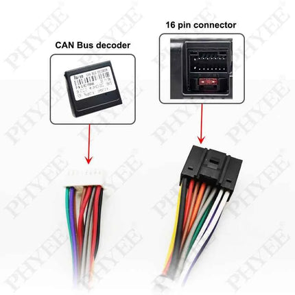 Cablaggio ISO CAN Bus, protocollo VAN con ritenzione SWC, adattatore cavo Android Plug&Play da 16 pin, per Peugeot 206 307 Citroen Xsara