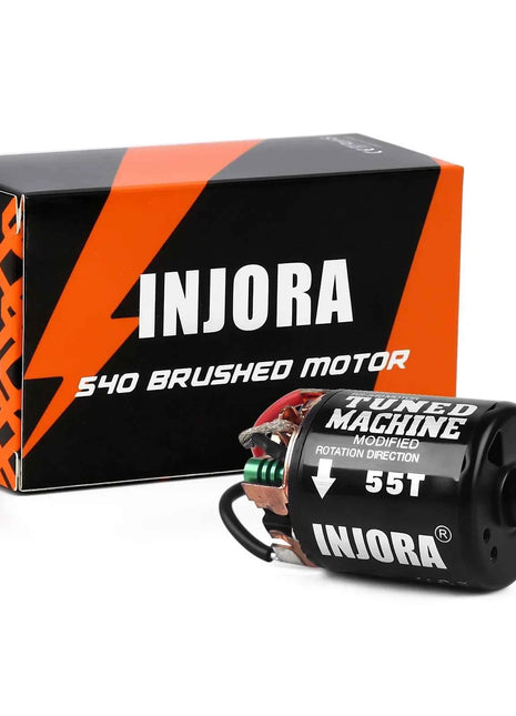 INJORA 540 Brushed Motor Waterproof 13T 21T 35T 45T 55T 80T for 1:10 RC Car Crawler Axial SCX10 AXI03007 90046 Redcat Gen8