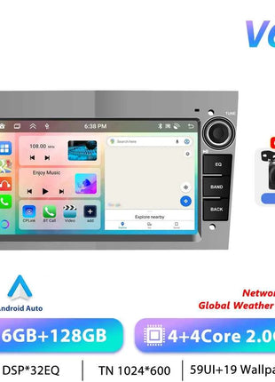Podofo CarPlay Android Radio For Opel Astra Antara Corsa Zafira Combo Car Intelligent System 2din GPS Stereo Dashboard Car Radio