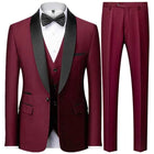 Abito Uomo 3 Pezzi Nero Slim Fit - Giacca, Pantalone e Gilet Cerimonia