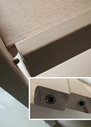 Multifunctional Beech Wood Diaper Table, Solid Wood Frame And Cotton Mat In The Parcel Include