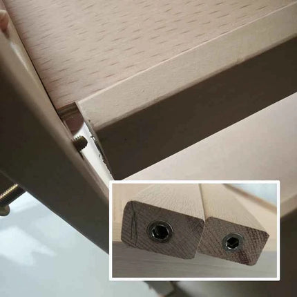 Multifunctional Beech Wood Diaper Table, Solid Wood Frame And Cotton Mat In The Parcel Include
