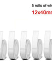 5 rolls of white