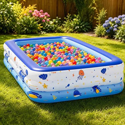Piscina gonfiabile da 1 pezzo, piscina familiare di grandi dimensioni, gonfiabile per adulti, per uso in giardino, all'aperto, per feste.