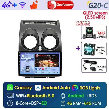 Srnubi Android Qualcomm 8 Core Carplay Auto Stereo For Nissan Qashqai J10 2006 - 2013 Carplay 4G GPS Wifi Car Multimedia