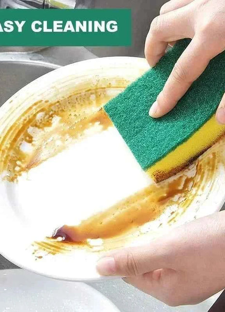 50/1Pcs Kitchen Dishwashing Sponge Soft Absorbent Clean Rub Pot Rust Scouring Pad Removing Kits Household Cleaning Brush Sponge