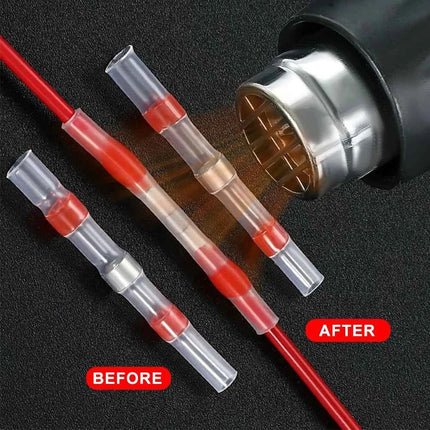 Waterproof Solder Seal Heat Shrink Tube Sleeves Electrical Wire Connector Butt Splice Terminals Heat Shrinkage Cable Connectors