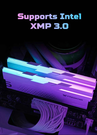 ACER PREDATOR  RGB DDR5 RAM Memory 32GB(2x16GB) 6000MHz, CL28, Gaming Computer Memory Compatible with XMP 3.0/AMD EXPO
