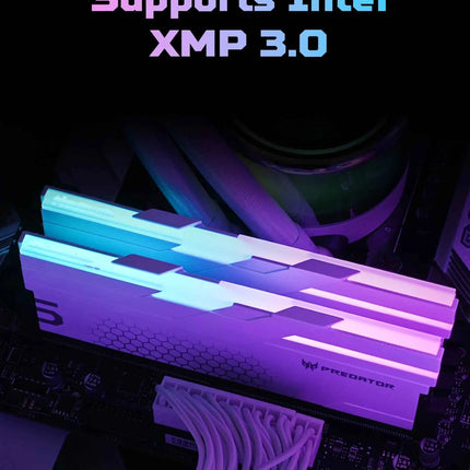 ACER PREDATOR  RGB DDR5 RAM Memory 32GB(2x16GB) 6000MHz, CL28, Gaming Computer Memory Compatible with XMP 3.0/AMD EXPO