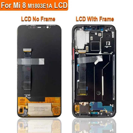 6.21 ''Super AMOLED LCD Per Xiaomi Mi 8 LCD M1803E1A Display Touch Screen Digitizer Assembly Parti di Ricambio Per Mi 8 Schermo