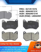 For AUDI Q5 quattro(FY) FAW AUDI Q5L Sportback quattro(87I/87U) Front Brake Pads 80A698151C 80A698151H/Auto Parts -22044