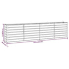 Garden flower box, 320x80x77 cm steel frame, villa courtyard combined planting trough, outdoor anti-corrosion planting box