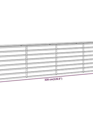 Garden flower box, 320x80x77 cm steel frame, villa courtyard combined planting trough, outdoor anti-corrosion planting box