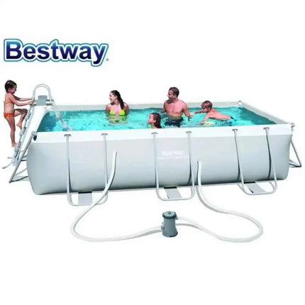 Piscina rettangolare fuori terra Bestway AGP 404*201*100cm, grande vasca con telaio per famiglie, bambini e genitori, in offerta, 62Kg.