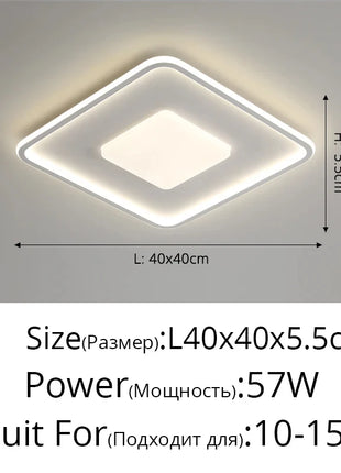 AuroraRealm Illuminazione Lampada da soffitto a LED Moderna semplice Soggiorno Luce Decorazioni per la casa Camera da letto Studio per bambini Apparecchio di controllo remoto