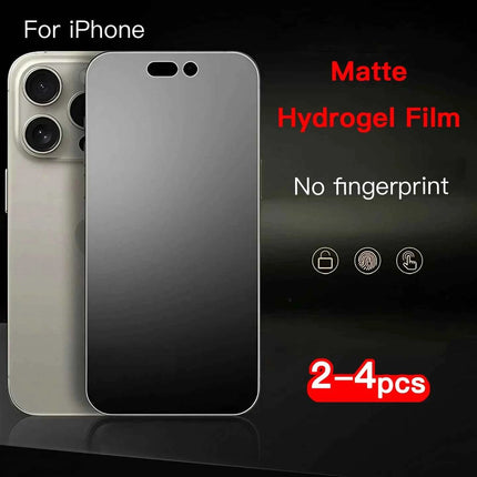 2-4PCS Pellicola idrogel opaca per iPhone 17 16 15 14 13 12 Pro Max Plus Pellicola senza impronte digitali per 17 Pro Protezione schermo