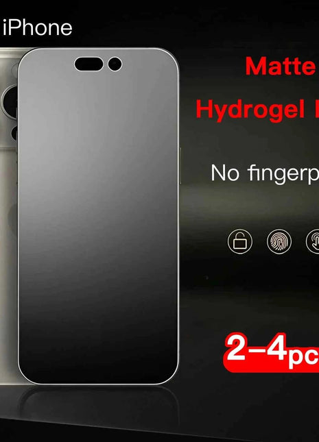 2-4PCS Pellicola idrogel opaca per iPhone 17 16 15 14 13 12 Pro Max Plus Pellicola senza impronte digitali per 17 Pro Protezione schermo