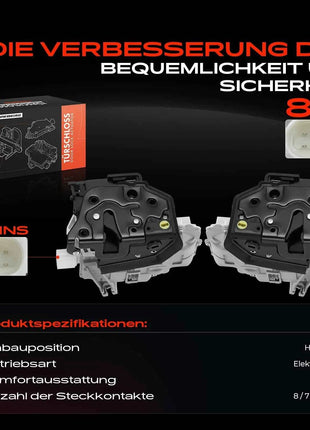 Frankberg 2x Serratura Porta Posteriore per Audi A4 Allroad Avant A5 Sportback Q3 Q5 Q7 1.8L 2.2.7L 3.0L 2006-2015 V10-85-0030