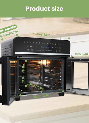 Friggitrice ad Aria XXL 23L Doppia Zona - 2200W, Touch LED, 15 Programmi + Ricettario
