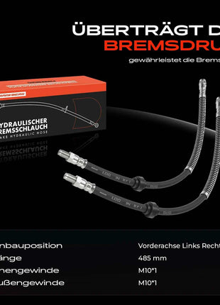 Frankberg 2x Tubo Freno Anteriore Sinistro Destro per Citroën Berlingo Xsara Peugeot Partner Bj 2009 480691 4806A8 480684