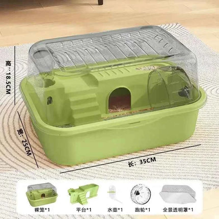 Hamster cage, super large luxury villa, golden thread bear cage, super large space, acrylic hamster cage, pet supplies