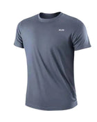 Men's Quick Dry Short Sleeve Gym Running Moisture Wicking Round Neck T-Shirt Training Exercise Gym Sport Shirt Tops Lightweight
