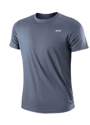 Men's Quick Dry Short Sleeve Gym Running Moisture Wicking Round Neck T-Shirt Training Exercise Gym Sport Shirt Tops Lightweight