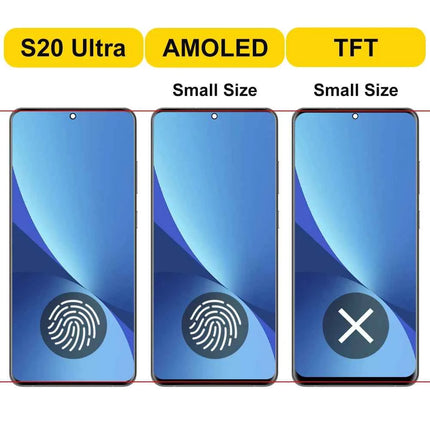 AMOLED Per Samsung Galaxy S20Ultra G988 G988U G988B/DS Display LCD Touch Screen Digitizer con Cornice Per Samsumg S20 Ultra LCD