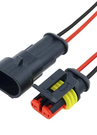 Set di connettori per cavi elettrici impermeabili sigillati a 2 pin con cavo automatico