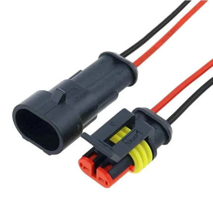 Set di connettori per cavi elettrici impermeabili sigillati a 2 pin con cavo automatico