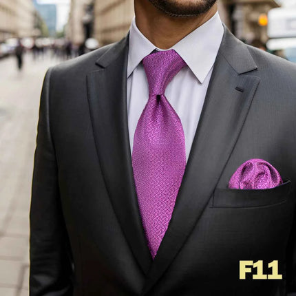 Set Cravatta e Fazzoletto Uomo Colorato 160cm - Accessori Matrimonio