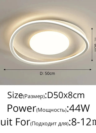 Lampada da camera da letto principale Lampada da soffitto moderna a LED nordica con attenuazione remota Luce da soggiorno Camera dei bambini Lampadario da pranzo per la casa