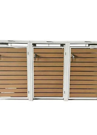 Wheelie Bin Hideaway Store Weatherproof Storage Box Metal Dust Bin Shelter Shed for Backyard Outdoor Patio Garden