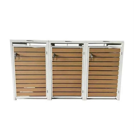 Wheelie Bin Hideaway Store Weatherproof Storage Box Metal Dust Bin Shelter Shed for Backyard Outdoor Patio Garden