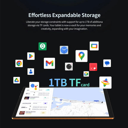 Tablet BDF-i17 da 10.1 pollici, Octa Core, 6GB di RAM, 128GB di ROM, Dual SIM, chiamate, WiFi, Bluetooth, Google Play, Tablet PC Android 13