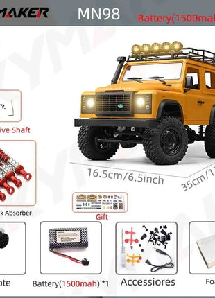 New MN99s MN98 1:12 MN Model RTR Version RC Car 2.4G 4WD RC Rock Crawler Defender Remote Control Car 1/12 RC Truck Cars Toys