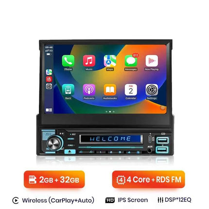 Junsun 6.86 Inch Universal 1 Din Car Stereo Radio MP5 Player Wireless Carplay Android Auto BT SWC FM USB Type-C Plug Autoradio