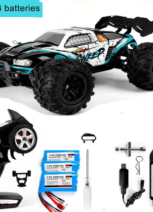 1:16 2.4G 4WD RC Car, 75km/h Blazing High Speed, Bright LED Lights, All-terrain Drift Vehicle, Ultimate Christmas Surprise Gifts