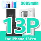 0 Cycle High Capacity Battery For iPhone 11 11Pro 12Pro 12 13 14 13Pro 14Pro Max Mini Phone Bateria + Free Tool Kit