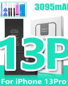 0 Cycle High Capacity Battery For iPhone 11 11Pro 12Pro 12 13 14 13Pro 14Pro Max Mini Phone Bateria + Free Tool Kit