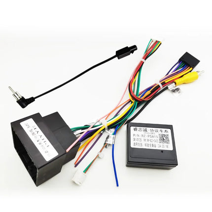 Decodificatore CAN Bus cablaggio 56 pin, adattatore Android 16 pin con ritenzione SWC per Peugeot 208 308 2008 3008 Citroen C3 C4 C5 (17-23)